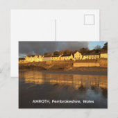 Amroth, Pembrokeshire, Wales Lights on Beach Postkarte (Vorne/Hinten)