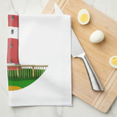 Amrum Lighthouse Deutschland Geschirrtuch (Viertel Falte)