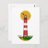 Amrum Lighthouse Deutschland Postkarte (Vorne/Hinten)