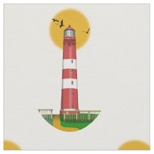 Amrum Lighthouse Deutschland Stoff