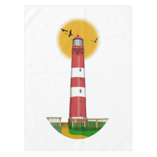 Amrum Lighthouse Deutschland Tischdecke