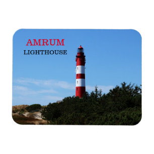 Amrum Lighthouse, Nordfriesland, Deutschland Postk Magnet