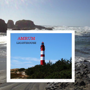 Amrum Lighthouse, Nordfriesland, Deutschland Postkarte