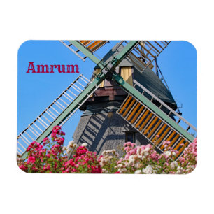 Amrum Windmill, Nebel, Nordfriesland, Deutschland Magnet