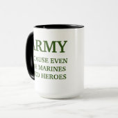 AMRY BECUASE SELBST DIE MARINES BENÖTIGT HEROES TA TASSE (Vorderseite Links)