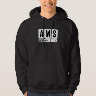 Ams Amsterdam Niederlande Reisen Souvenir Black Hoodie