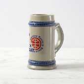 AMSAT Logo-Bier Stein Bierglas (VorderseiteRechts)