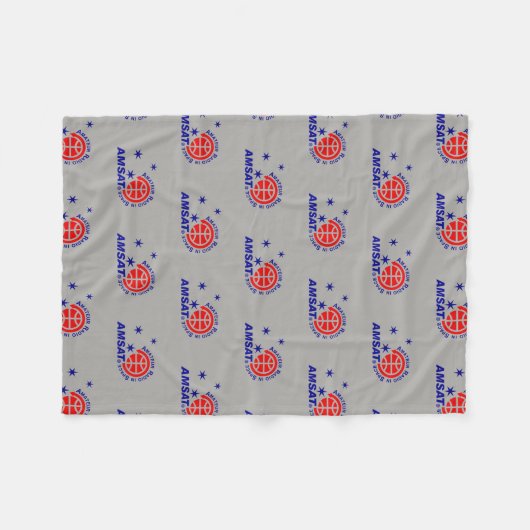 AMSAT Logo-Fleece-Decke Fleecedecke (Vorderseite (Horizontal))
