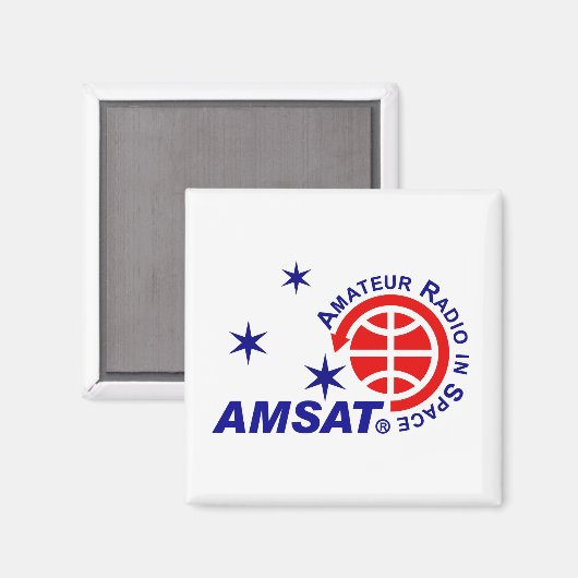 AMSAT Logo-Magazin Magnet (Vorderseite/Rückseite)