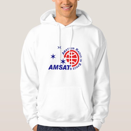 AMSAT Logo-mit Kapuze Sweatshirt (Vorderseite)