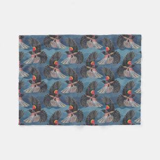 Amsel fliegt fleecedecke