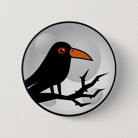 Amsel Goth Rabe/Krähe Button (Vorderseite)