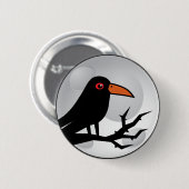 Amsel Goth Rabe/Krähe Button (Vorne & Hinten)