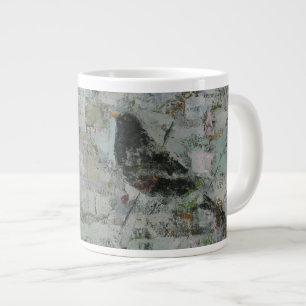 Amsel im Baum Jumbo-Tasse