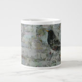 Amsel im Baum Jumbo-Tasse (Vorderseite)