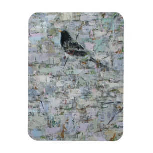 Amsel in Baum 2012 Magnet