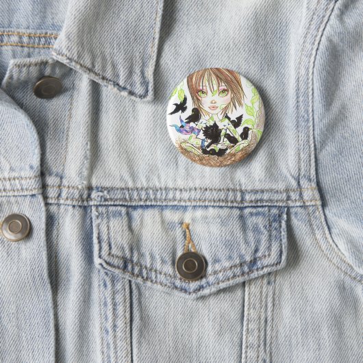 Amsel-Knopf Button (Beispiel)