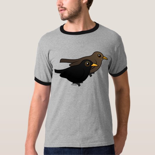 Amsel-Paare T-Shirt (Vorderseite)