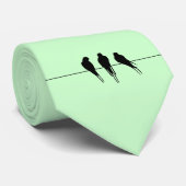 Amsel-Silhouette auf Draht Krawatte (Gerollt)