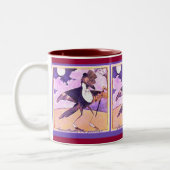 Amsel singt Morgenbrew-Tasse Zweifarbige Tasse (Links)