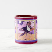 Amsel singt Morgenbrew-Tasse Zweifarbige Tasse (Mittel)