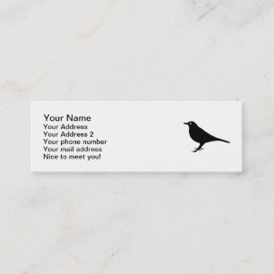 Amselvogel Mini Visitenkarte
