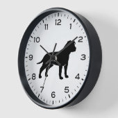 AmStaff American Staffordshire Terrier Silhouette Uhr (Winkel)