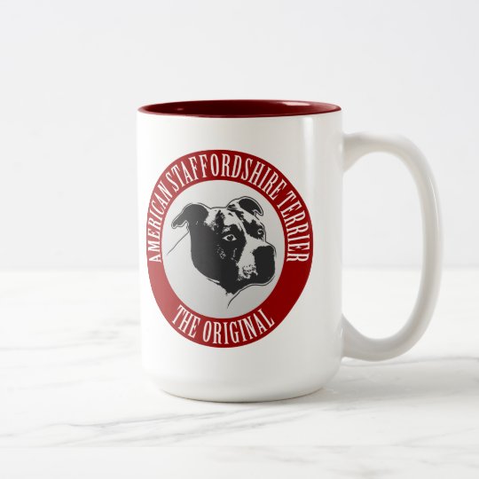 AmStaff BOY 3 red circle / Tasse, Cup Zweifarbige Tasse