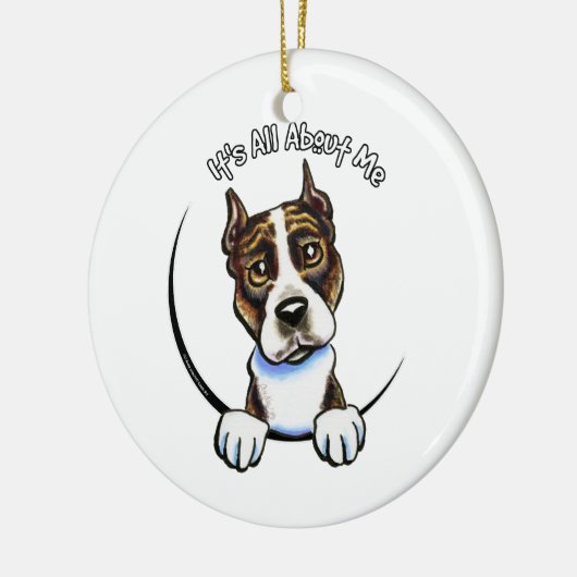 AmStaff Brindle IAAM Keramikornament (Links)