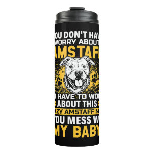 Amstaff Dog Mama American Staffordshire Terrier Thermosbecher