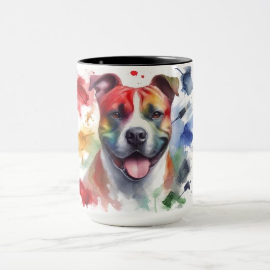 Amstaff färgrik.  tasse (Zentrum)
