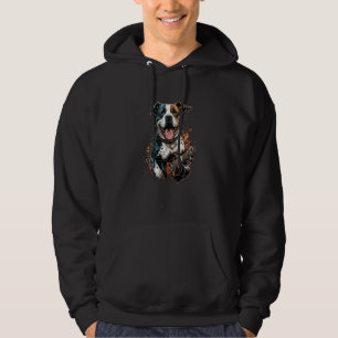 Amstaff Gitarre spielend American Staffordshire Te Hoodie
