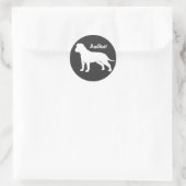 AmStaff mit den schlaffen Ohren Runder Aufkleber (Tasche)