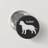 AmStaff mit Schlappohren Button (Vorne & Hinten)