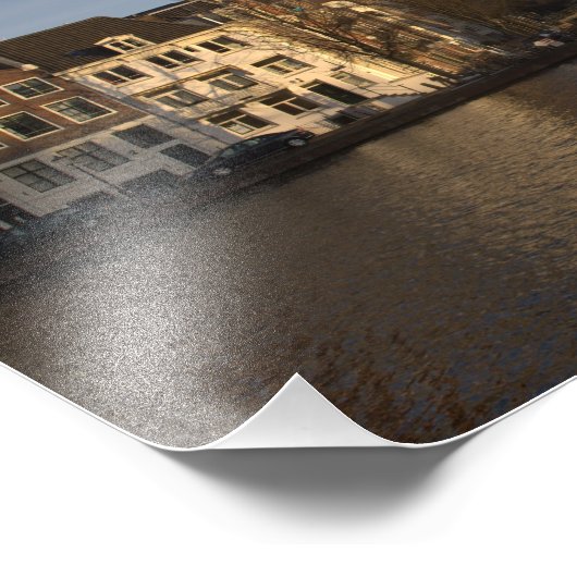 Amstel River, Amsterdam Fotodruck (Ecke)