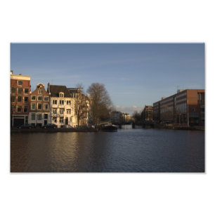 Amstel River, Amsterdam Fotodruck