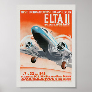 Amstelveen ELTA II Niederlande Vintage Poster 1948