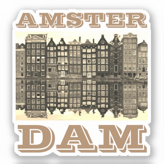 Amster Dam Poster Aufkleber (Vorderseite)
