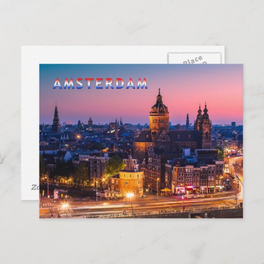 Amsterdam 003B Postkarte (Vorne/Hinten)