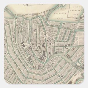 Amsterdam 2 quadratischer aufkleber