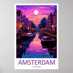 Amsterdam 2Vintage Reise Nationalpark Poster Ski