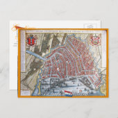 Amsterdam Antik Karte Postkarte (Vorne/Hinten)