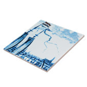 Amsterdam-Antike versendet Delftware Vintagen Fliese (Seite)