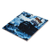 Amsterdam-Antike versendet Delftware Vintagen Fliese (Seite)