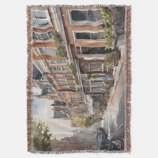 Amsterdam Aquarellmalerei Decke (Vorderseite Vertikal)