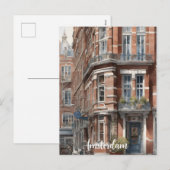 Amsterdam Aquarellmalerei Feiertagspostkarte (Vorne/Hinten)