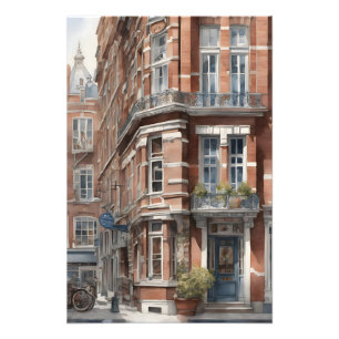 Amsterdam Aquarellmalerei Fotodruck
