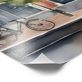 Amsterdam Aquarellmalerei Fotodruck (Ecke)