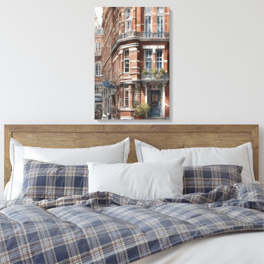 Amsterdam Aquarellmalerei Leinwanddruck (Insitu (Schlafzimmer))