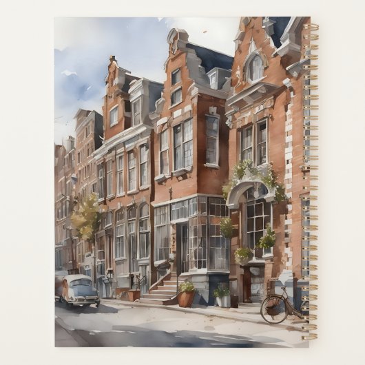 Amsterdam Aquarellmalerei Planer (Rückseite)